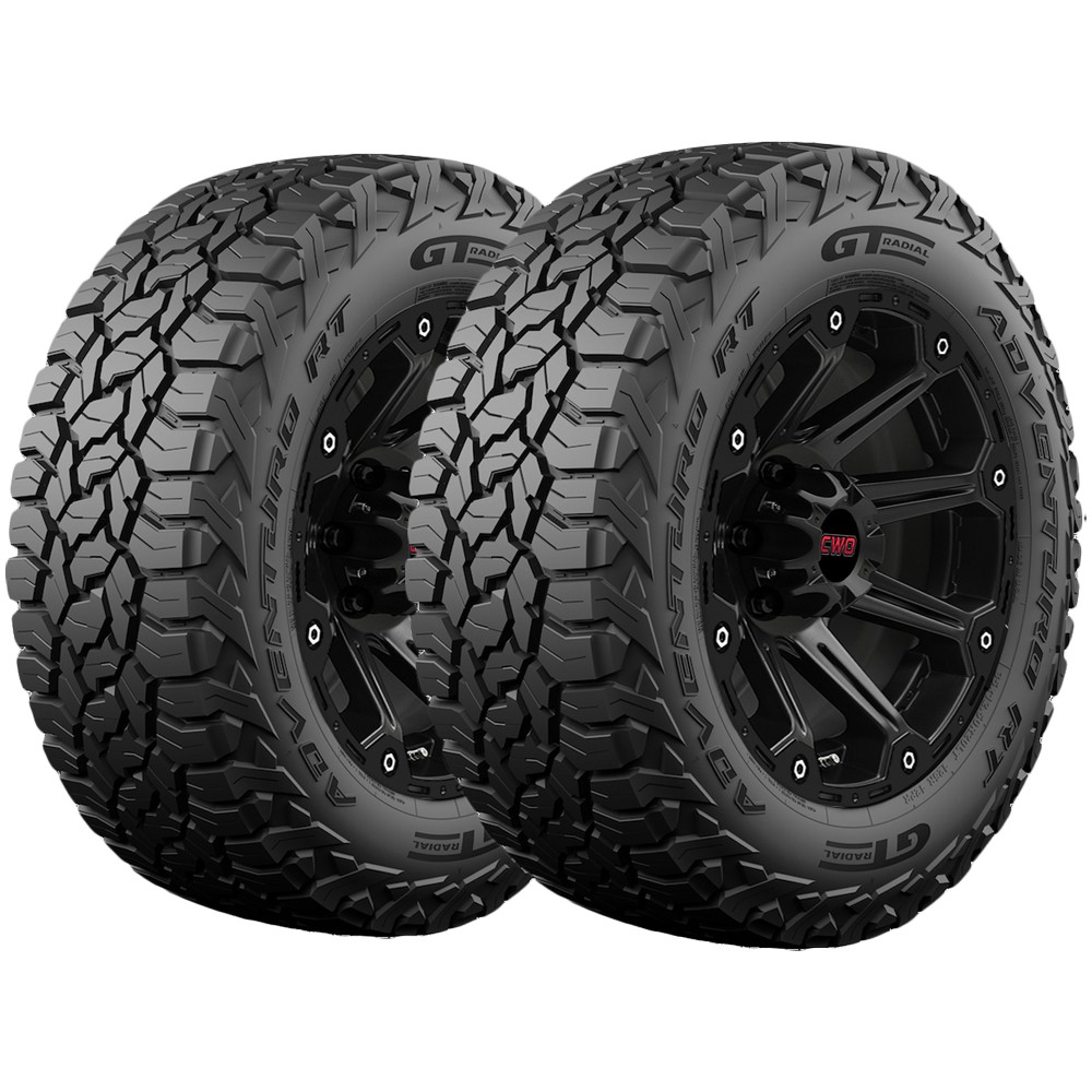 (QTY 2) 35×12.50R20LT GT Radial Adventuro RT 125R LRF Black Wall Tires