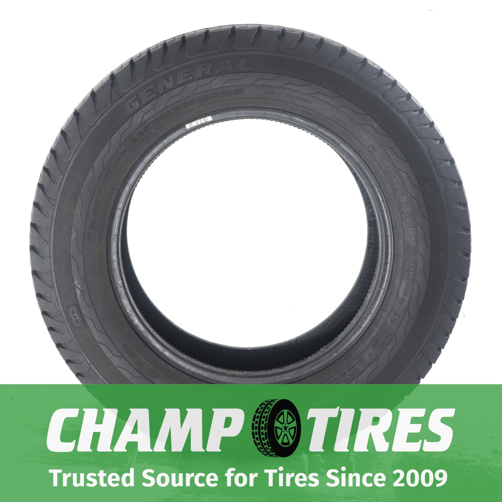P195/75R16 General Tire GRABBER HD VAN 107 R Used 10/32nds