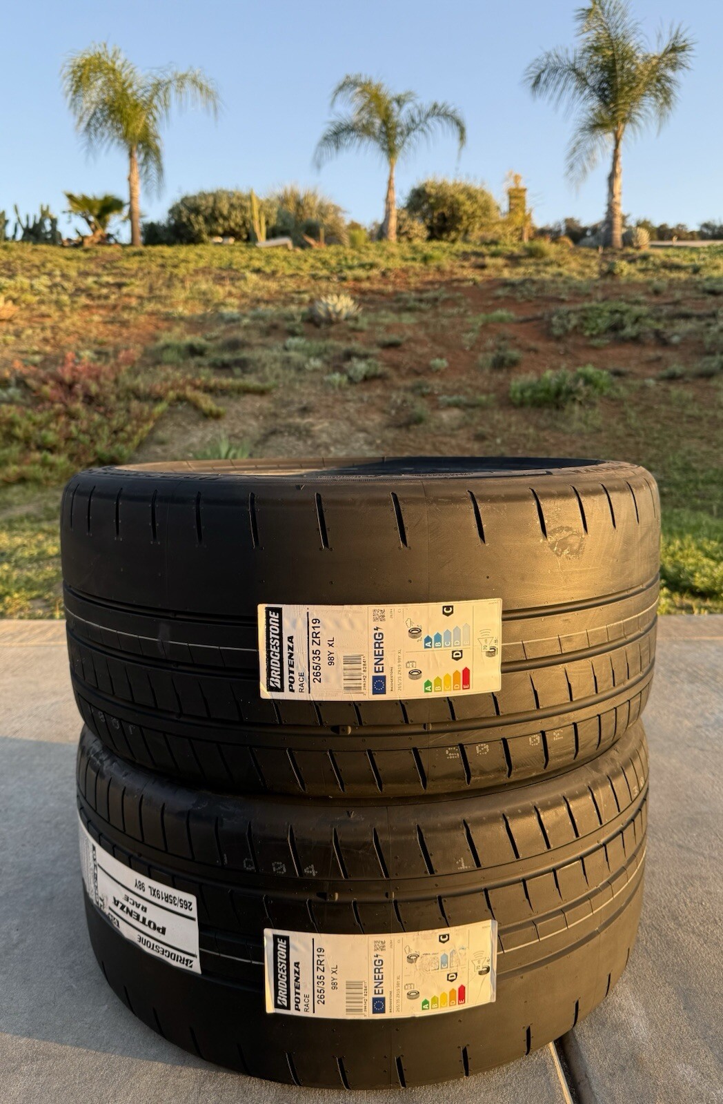 TWO BRAND NEW 265/35ZR19 Bridgestone Potenza Race Tires Like Michelin Cup 2!