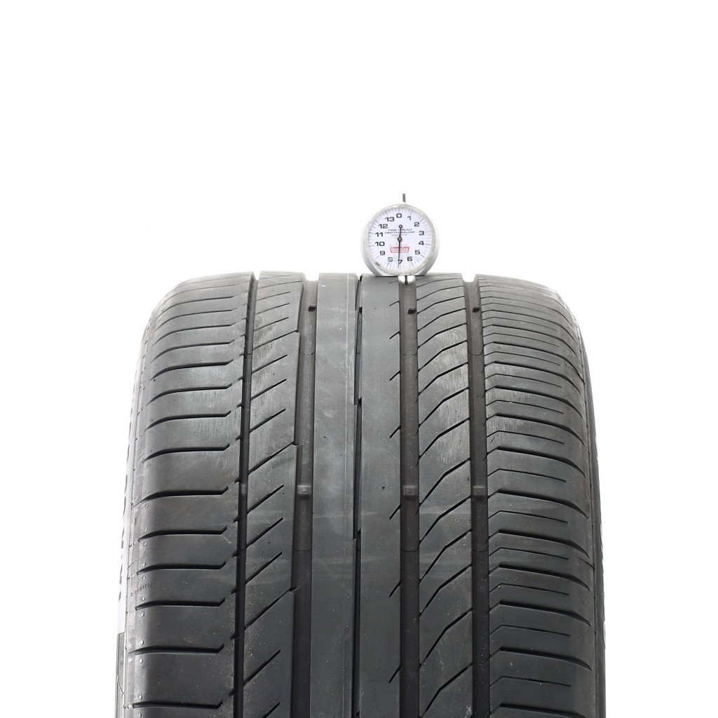Set of (4) Used 285/40R22 Continental ContiSportContact 5 ContiSeal – 6.5-7/32