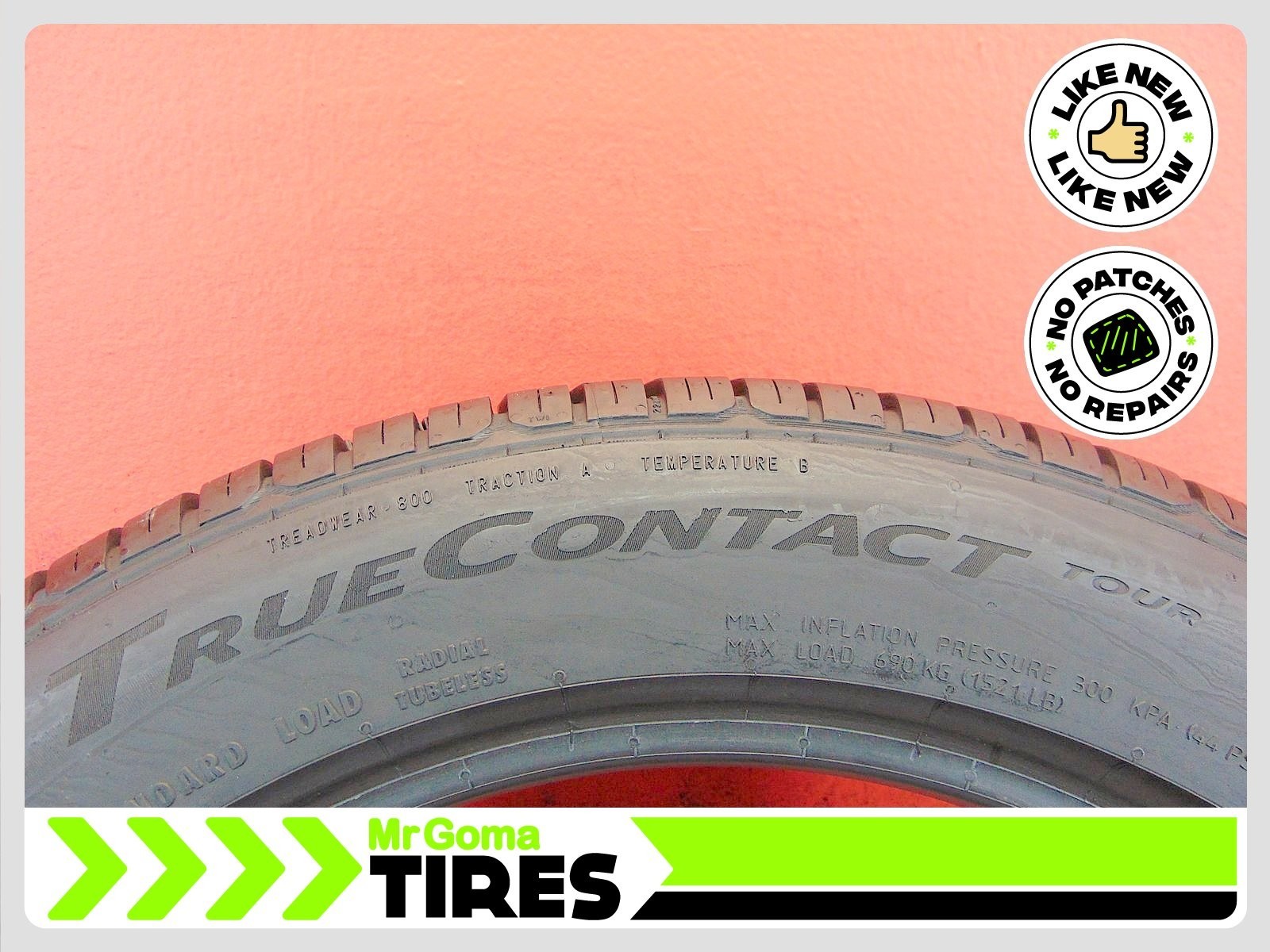 1 CONTINENTAL TRUECONTACT TOUR ECOPLUS+ 215/55R18 USED TIRE 9.5/32 AVG 2155518