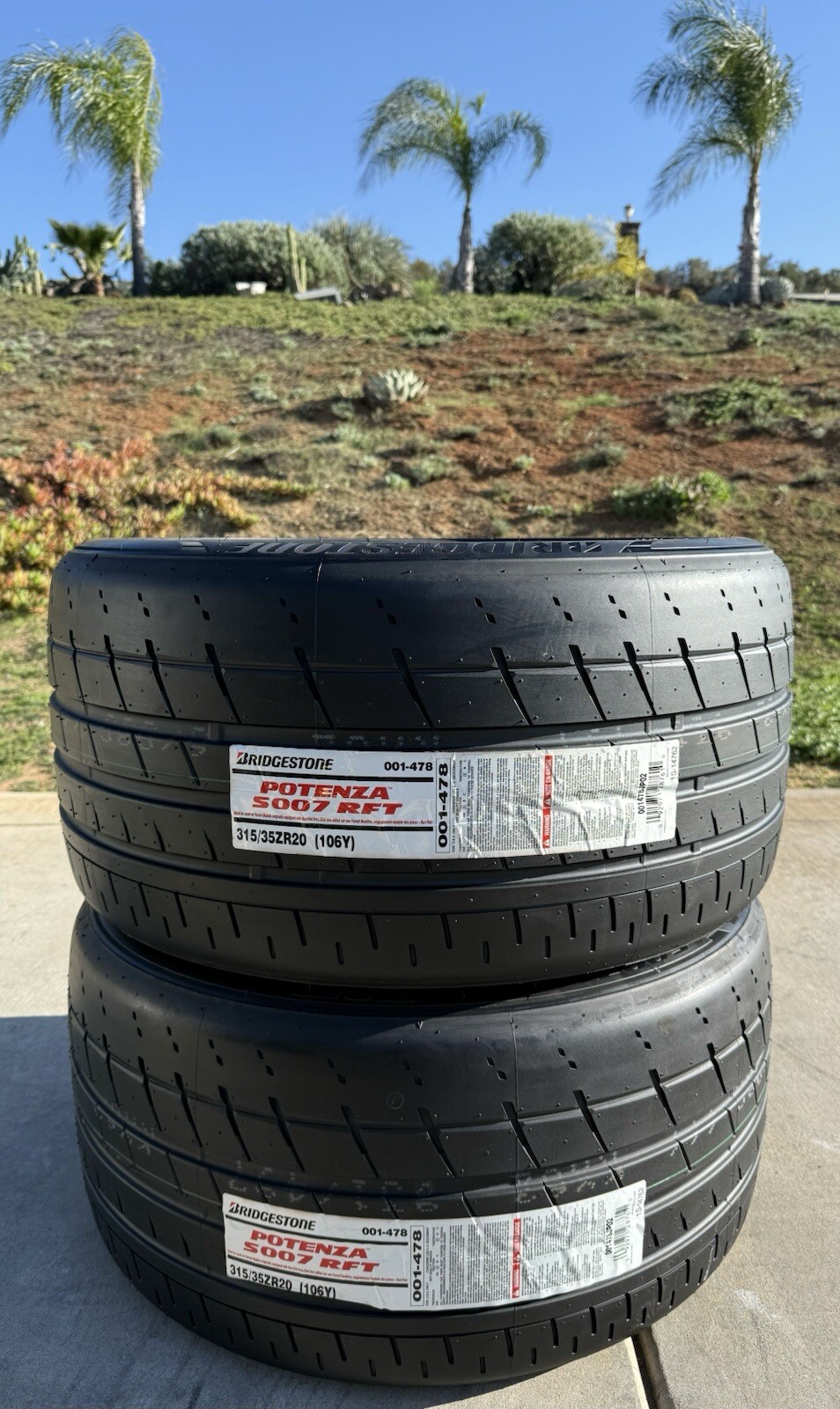 TWO BRAND NEW 315/35ZR20 Bridgestone Potenza S007 RFT Run Flat Tires 3153520