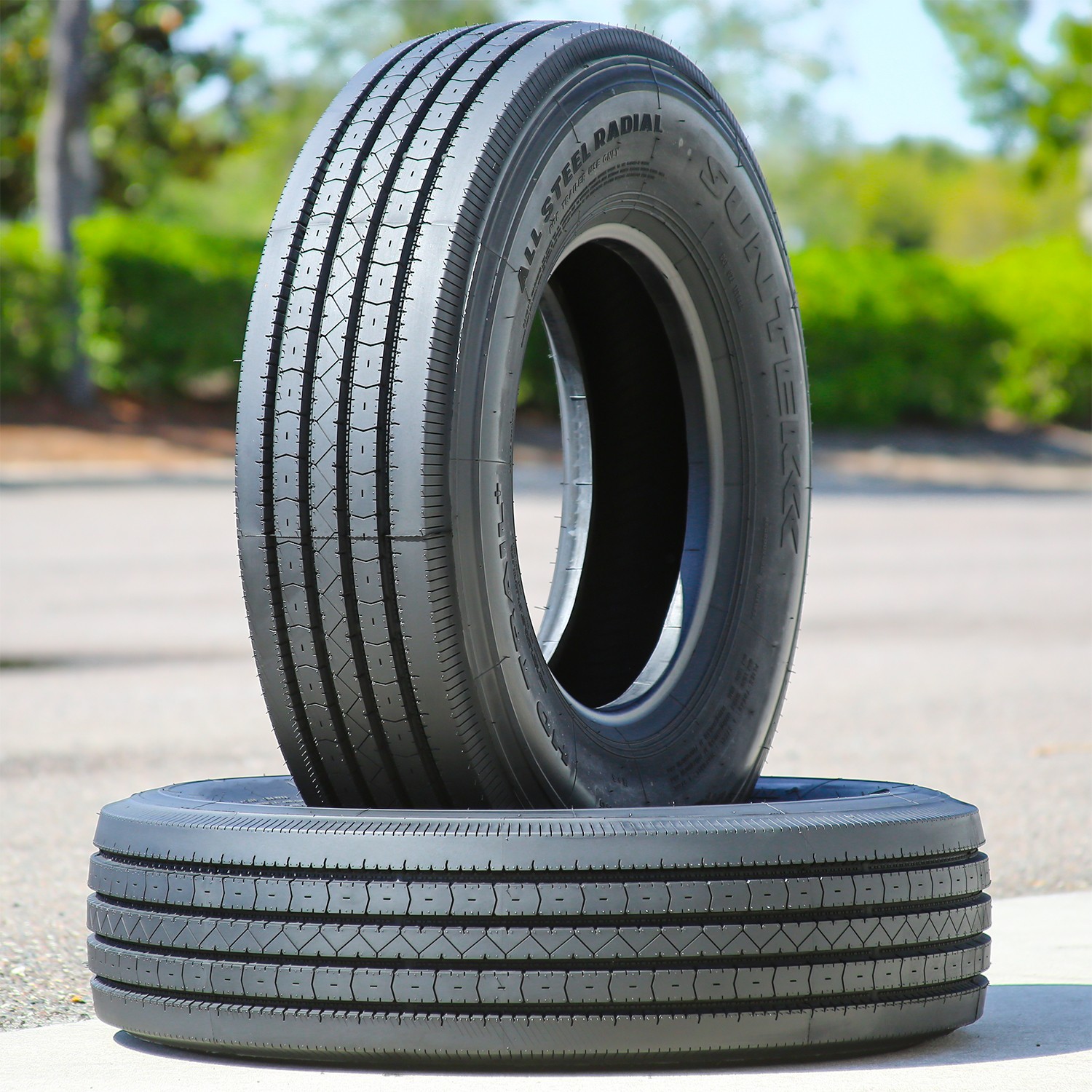 2 Tires Suntek HD Trail + All Steel ST 235/80R16 Load H 16 Ply Trailer