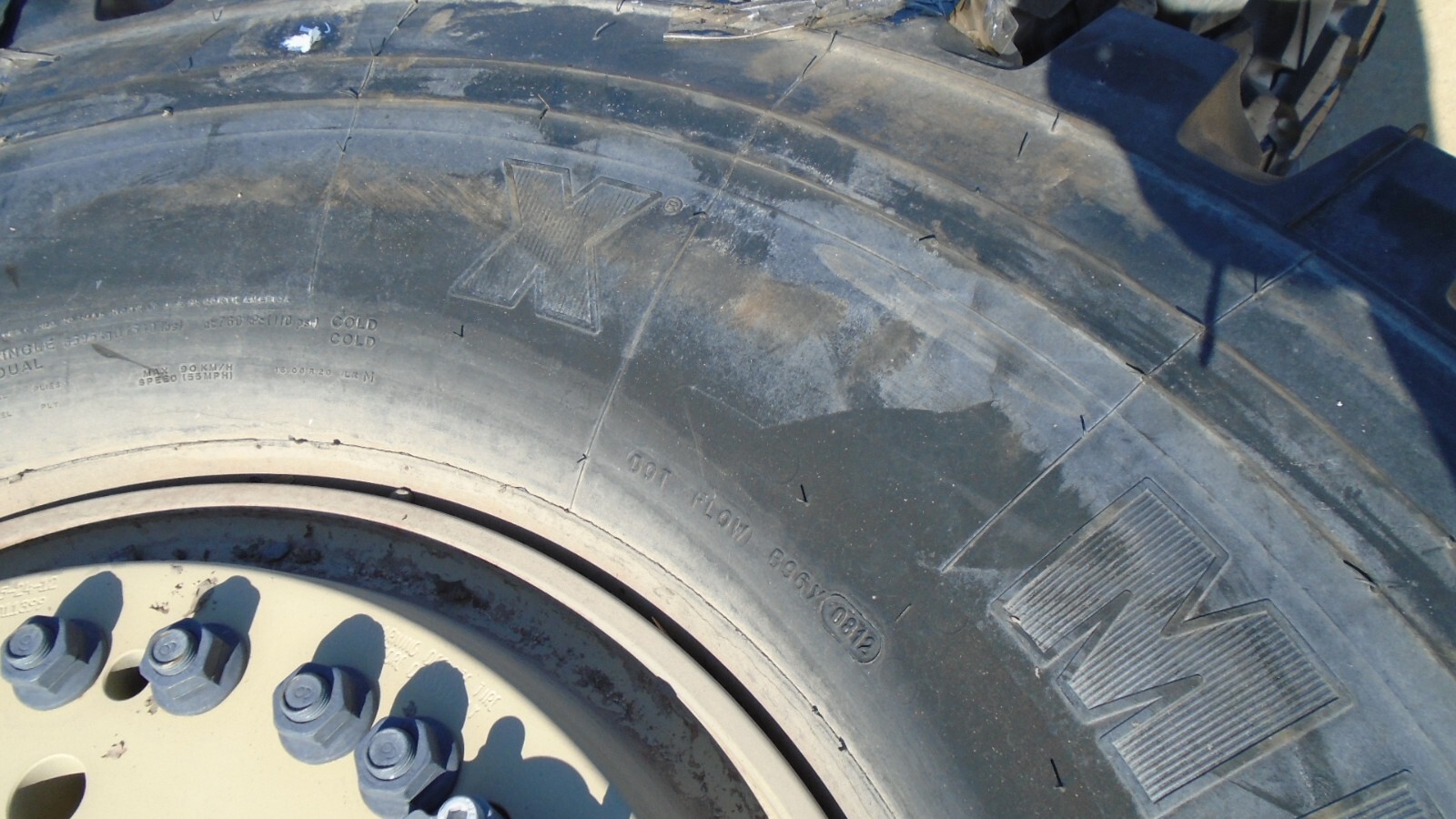 Michelin XZL 16.00R20 Tires Hutchinson 20×10 Aluminum Wheels w CTIS Oshkosh MRAP