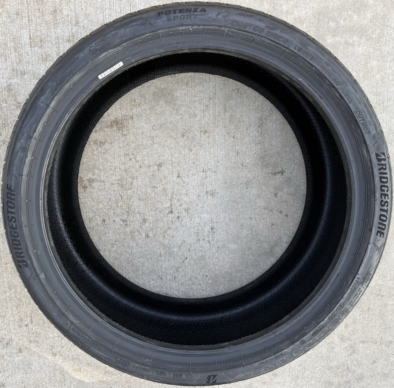 Set of TWO BRAND NEW 245/35ZR20 Bridgestone Potenza Sport Tires Like Michelin 4S