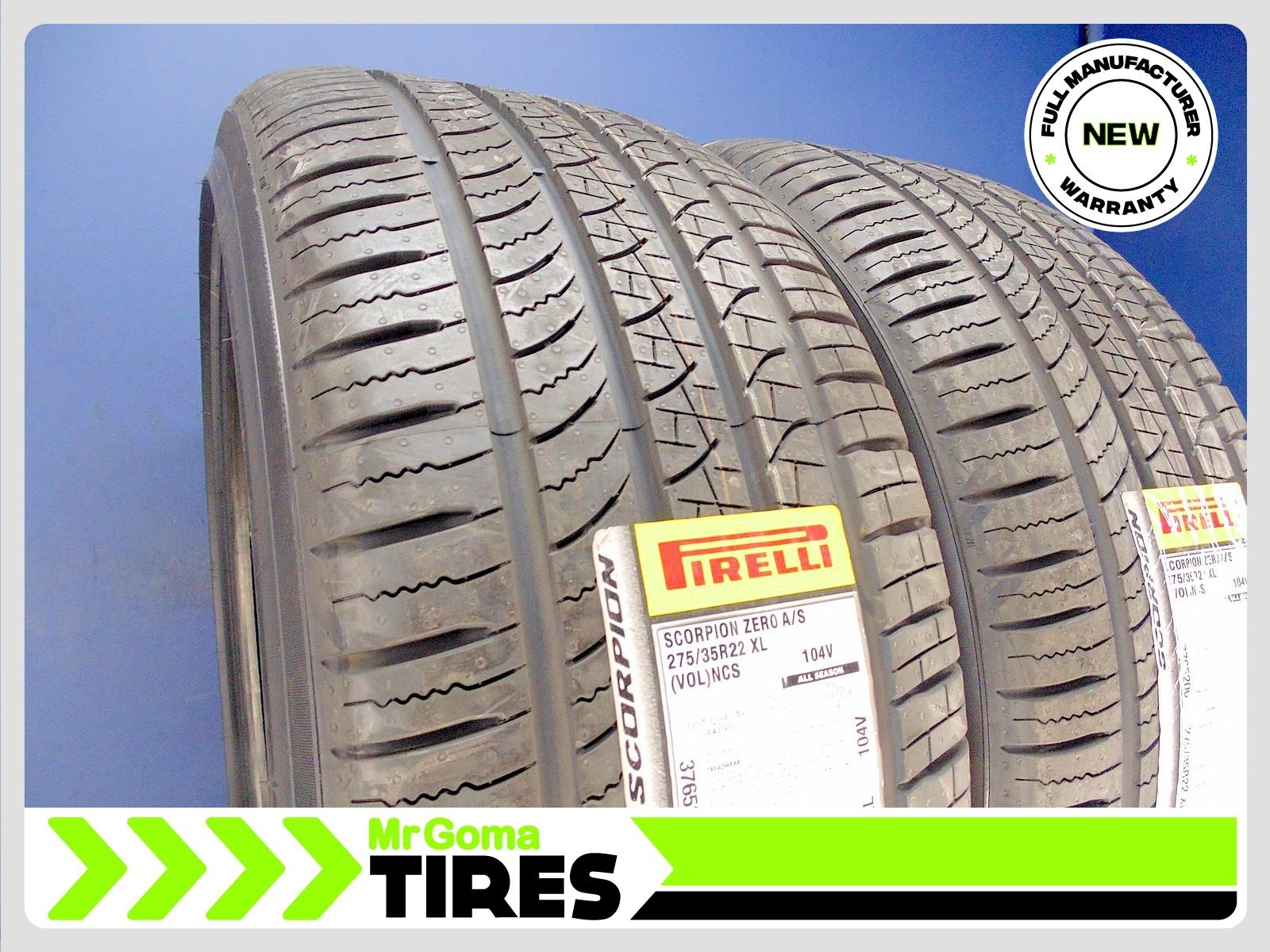 2 BRAND NEW PIRELLI SCORPION TM ZERO A/S VOL PNCS XL 275/35R22 TIRES 2753522