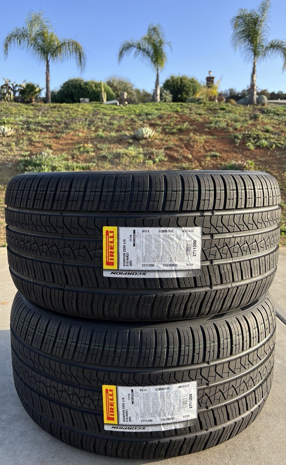 Set of TWO BRAND NEW 315/40R21 111H Pirelli Scorpion Zero A/S All Season Tires