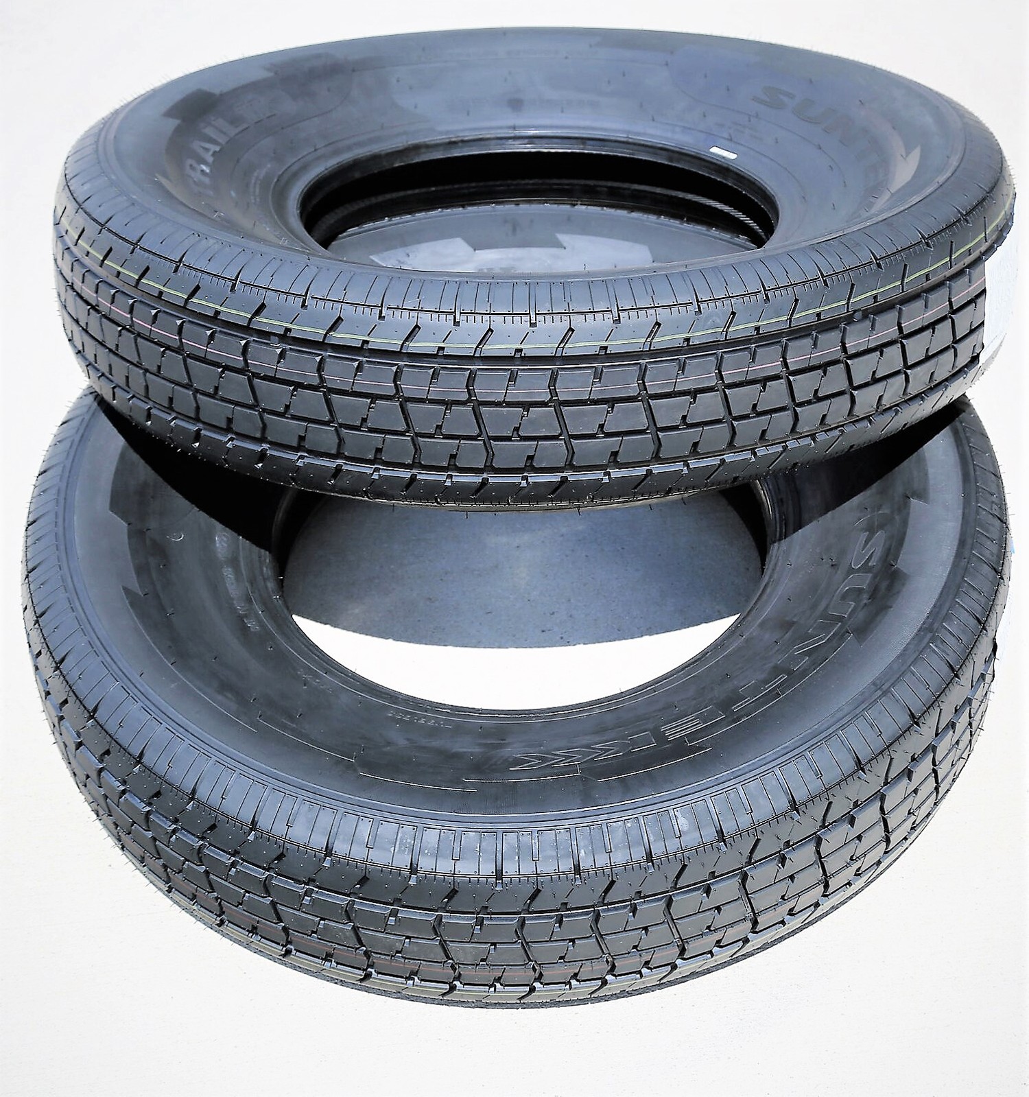 2 Tires Suntek HD Trail 2 Semi-Steel ST 235/80R16 Load F 12 Ply Trailer