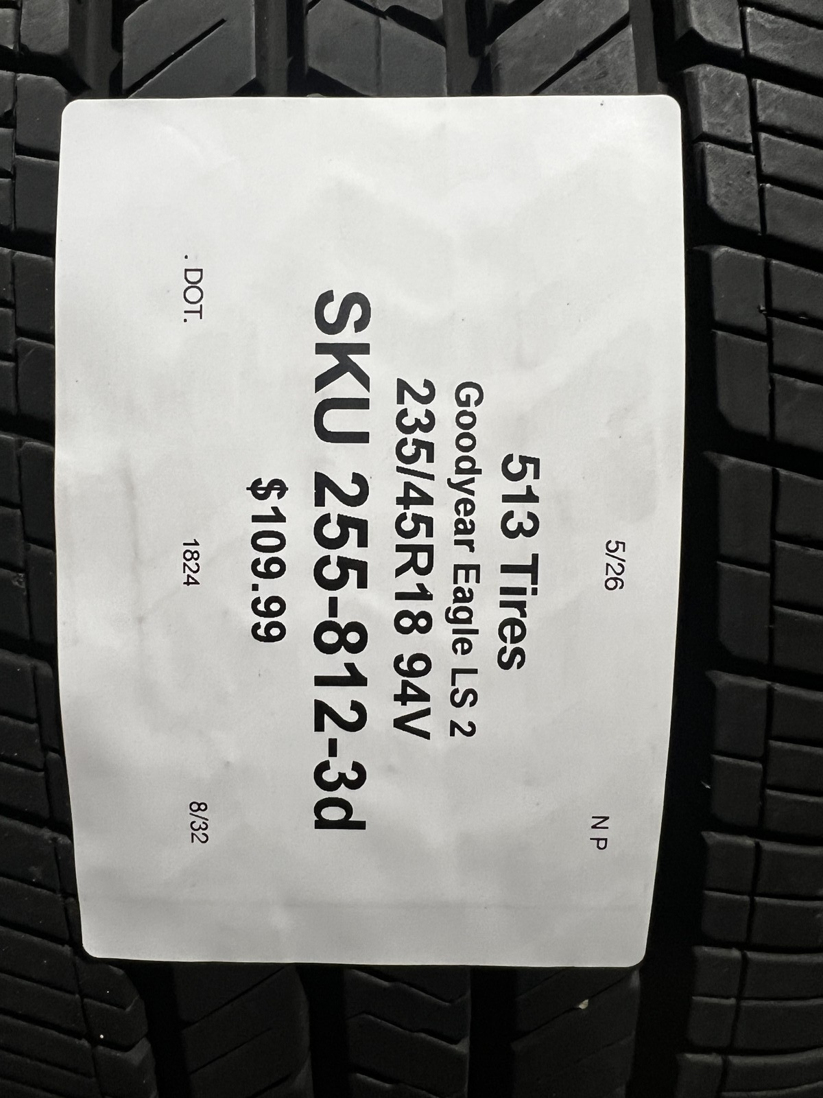 1 Tire Goodyear Eagle LS-2 235/45R18 94V DOT.1824 8/32 NO Patch