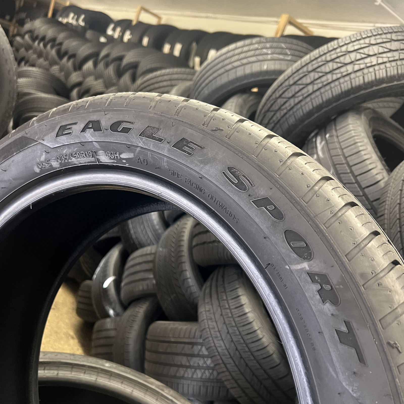 1 Tire LikeNEW Goodyear Eagle Sport AO 235/50/19 235/50R19 99H 9/32 No Patch