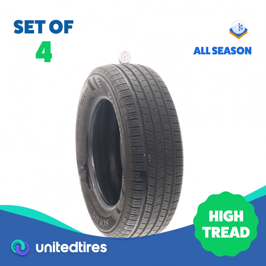 Set of (4) Used 225/65R17 Kumho Solus TA11 102V – 8.5-10/32
