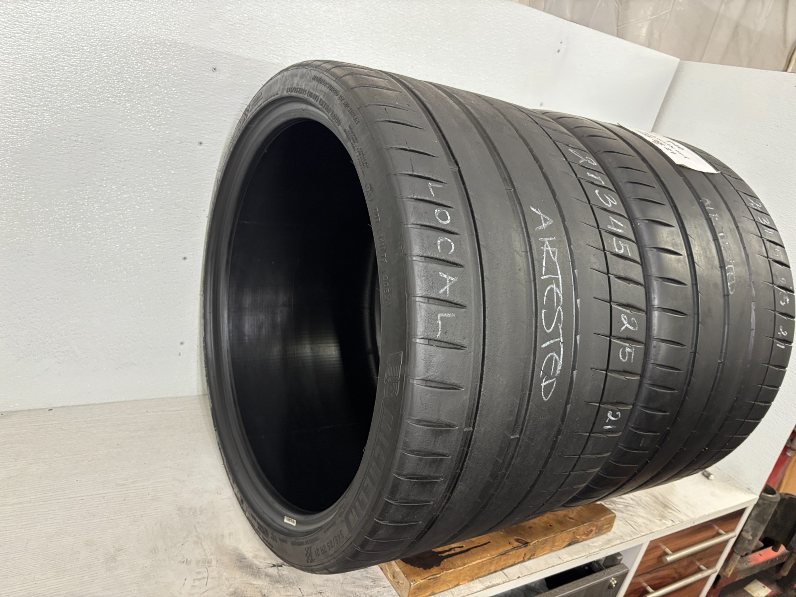 NO SHIPPING ONLY LOCAL PICK UP 2 Tires 345 25 21 Michelin Pilot Sport 4 S ZP RFT