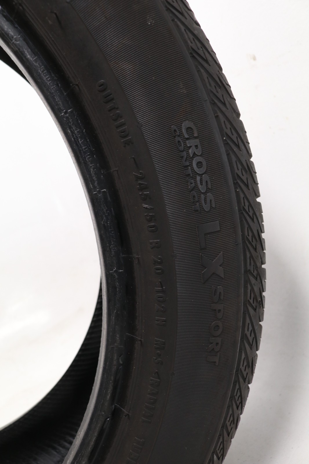 Set of 4 Used 245/50R20 Continental CrossContact LX Sport – 102H – 8-8.5/32