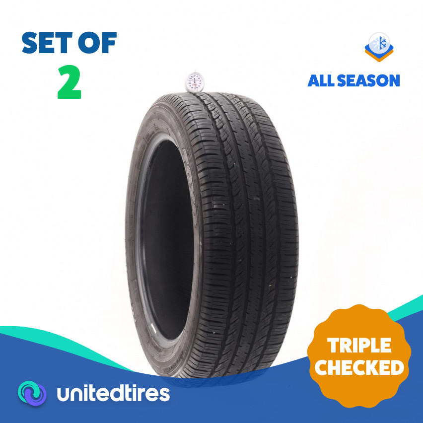 Set of (2) Used 225/55R19 Toyo A36 99V – 6.5/32