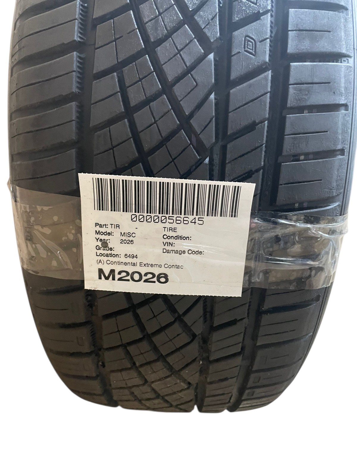 Continental Extreme Contact 225/40 Zr18 92y Dot 5023 9/32nds Wheel Tire