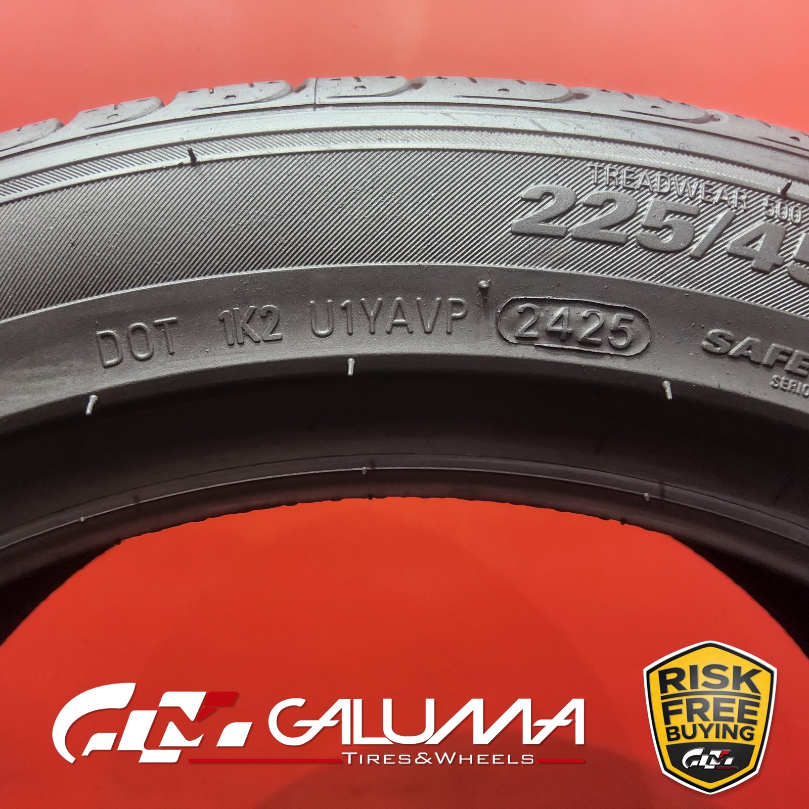 1 Tire LikeNEW Kumho Majesty Solus KU50 225/45R17 225/45/17 91W No Repairs 95117