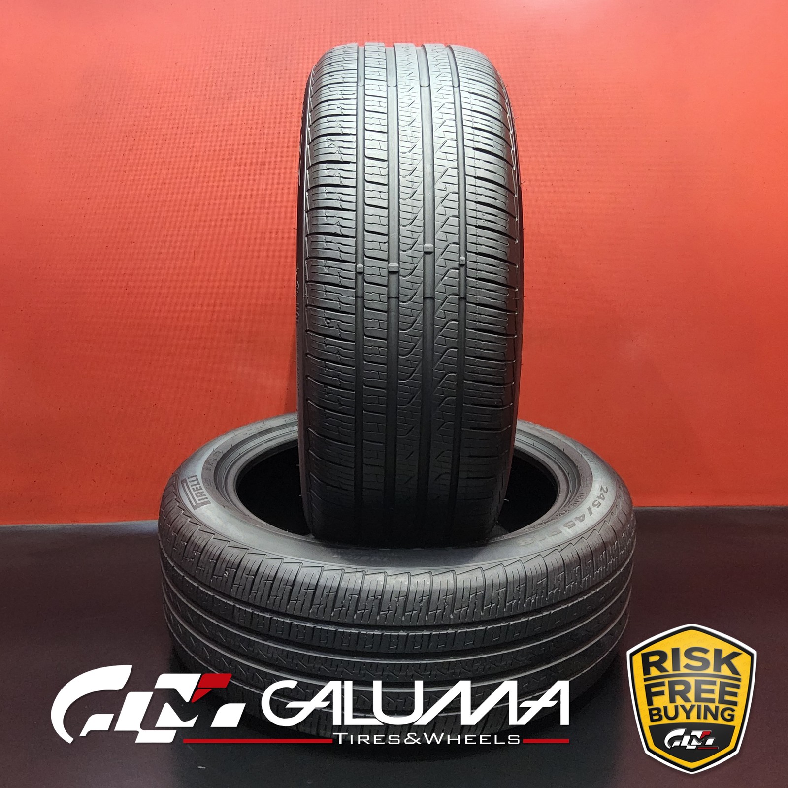 Set of 2 Tires Pirelli Cinturato P7 A/S RunFlat ★MOE 245/45R18 No Repairs #96218