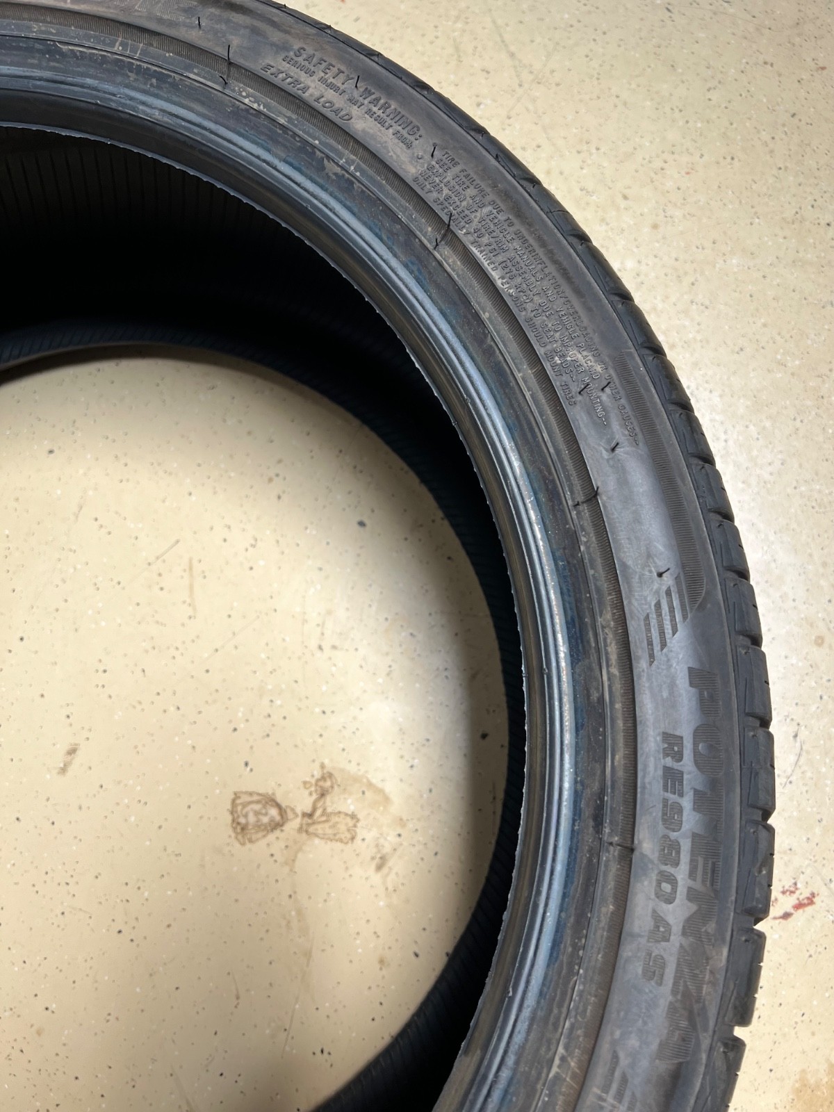1 – NEW 265/35R20 XL (99W) M + S Bridgestone Potenza RE980AS – 6175