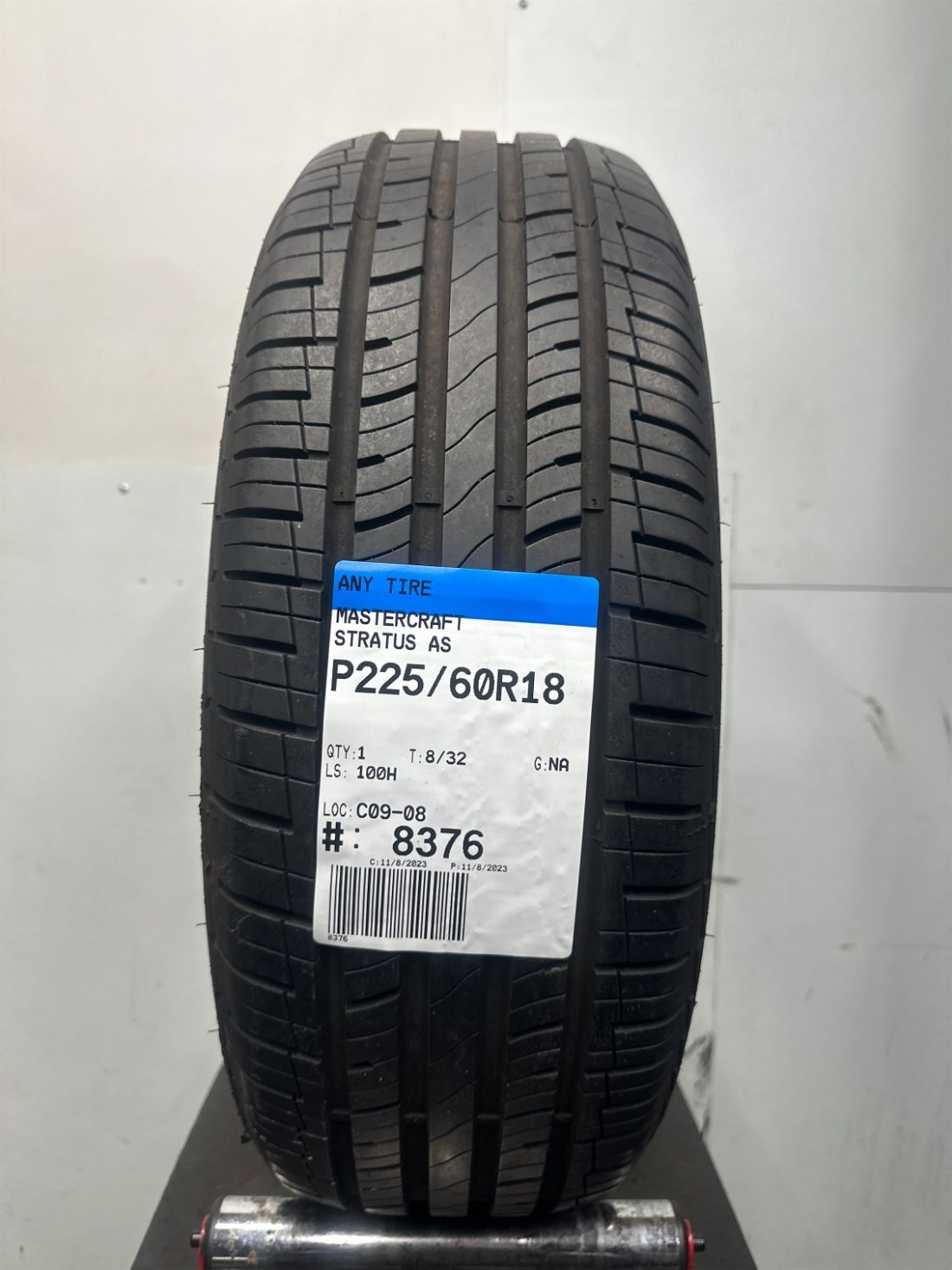 1 Used Mastercraft Stratus AS P225/60R18 2256018 225/60/18 100 H – 8/32