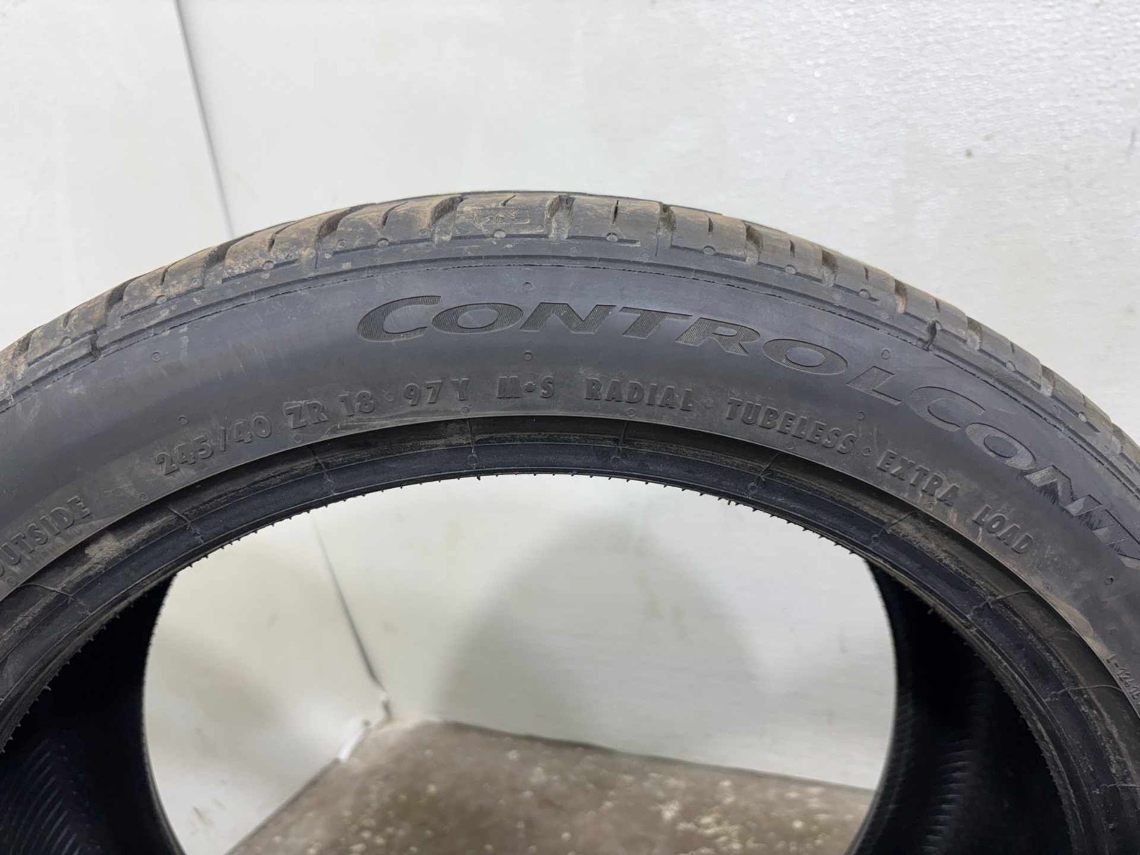 Set of 2 245/40ZR18 Continental ControlContact Sport SRS Plus 97Y Used Tire 6/32