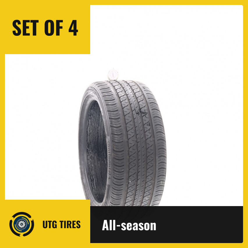 Set of (4) Used 235/40R18 Continental ProContact RX ContiSeal 91V – 6.5-7.5/32