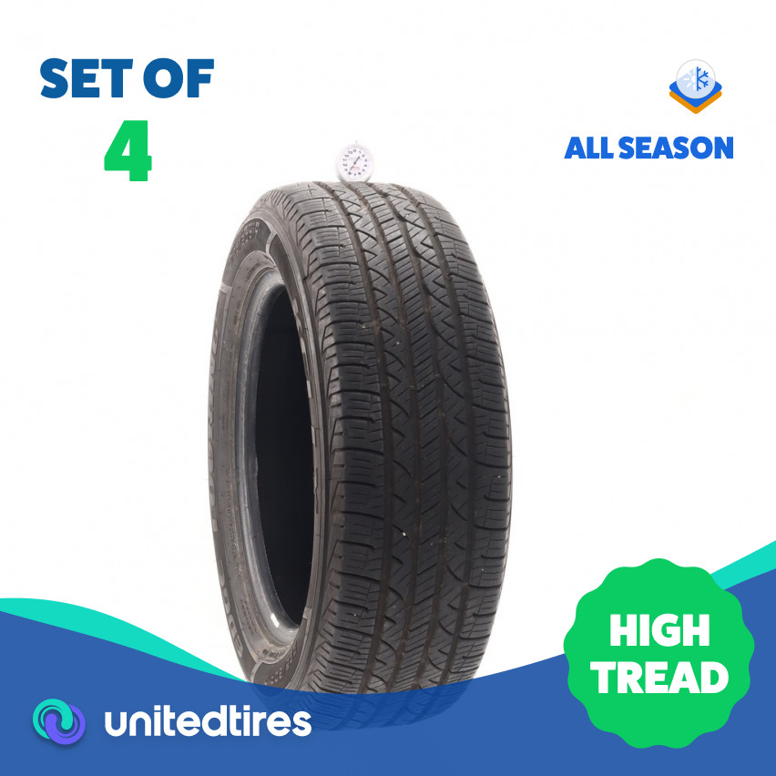 Set of (4) Used 225/60R17 Kelly Edge Touring A/S 99V – 8/32
