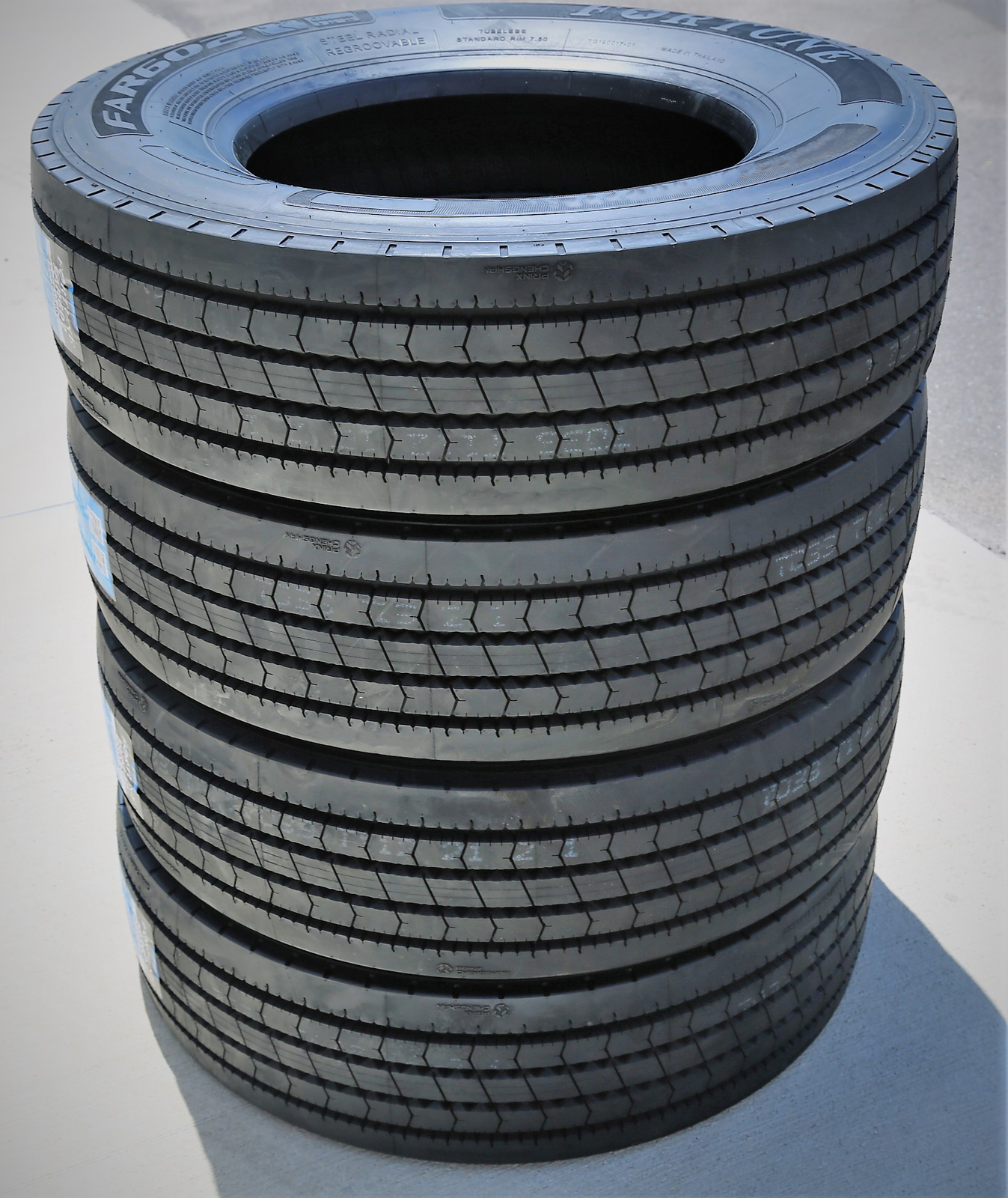 4 Tires Fortune FAR602 255/70R22.5 Load H 16 Ply Commercial All Position