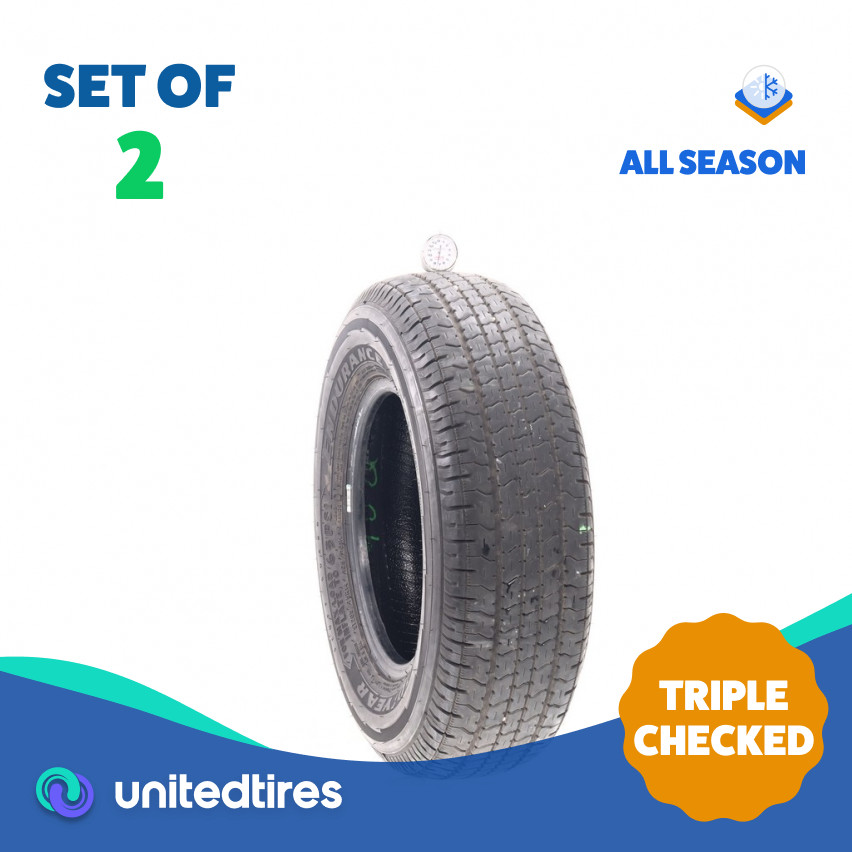 Set of (2) Used ST 205/75R14 Goodyear Endurance 105/101N – 7.5/32