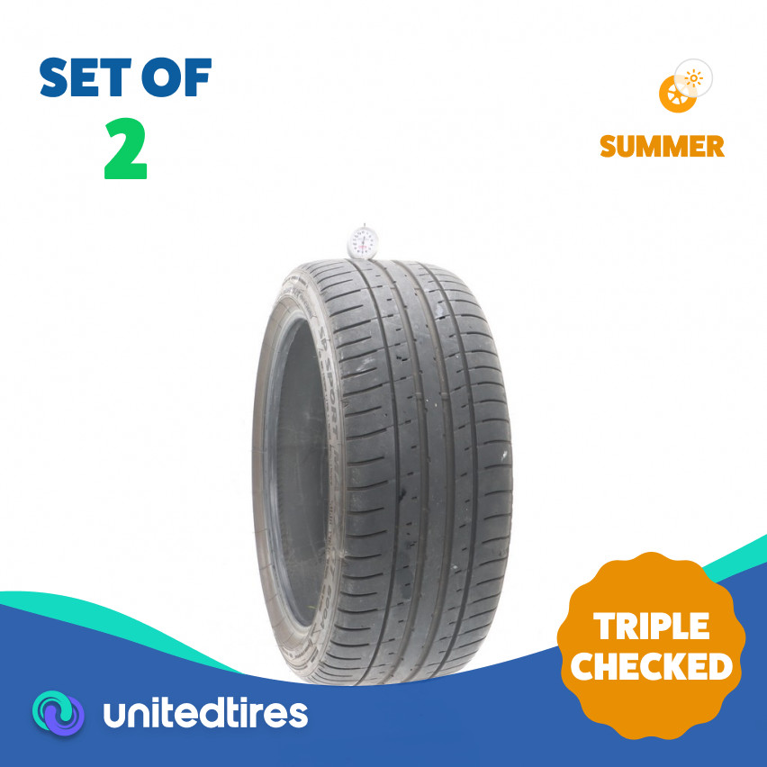 Set of (2) Used 245/40R18 Dunlop SP Sport Maxx GT 600A 97Y – 7/32