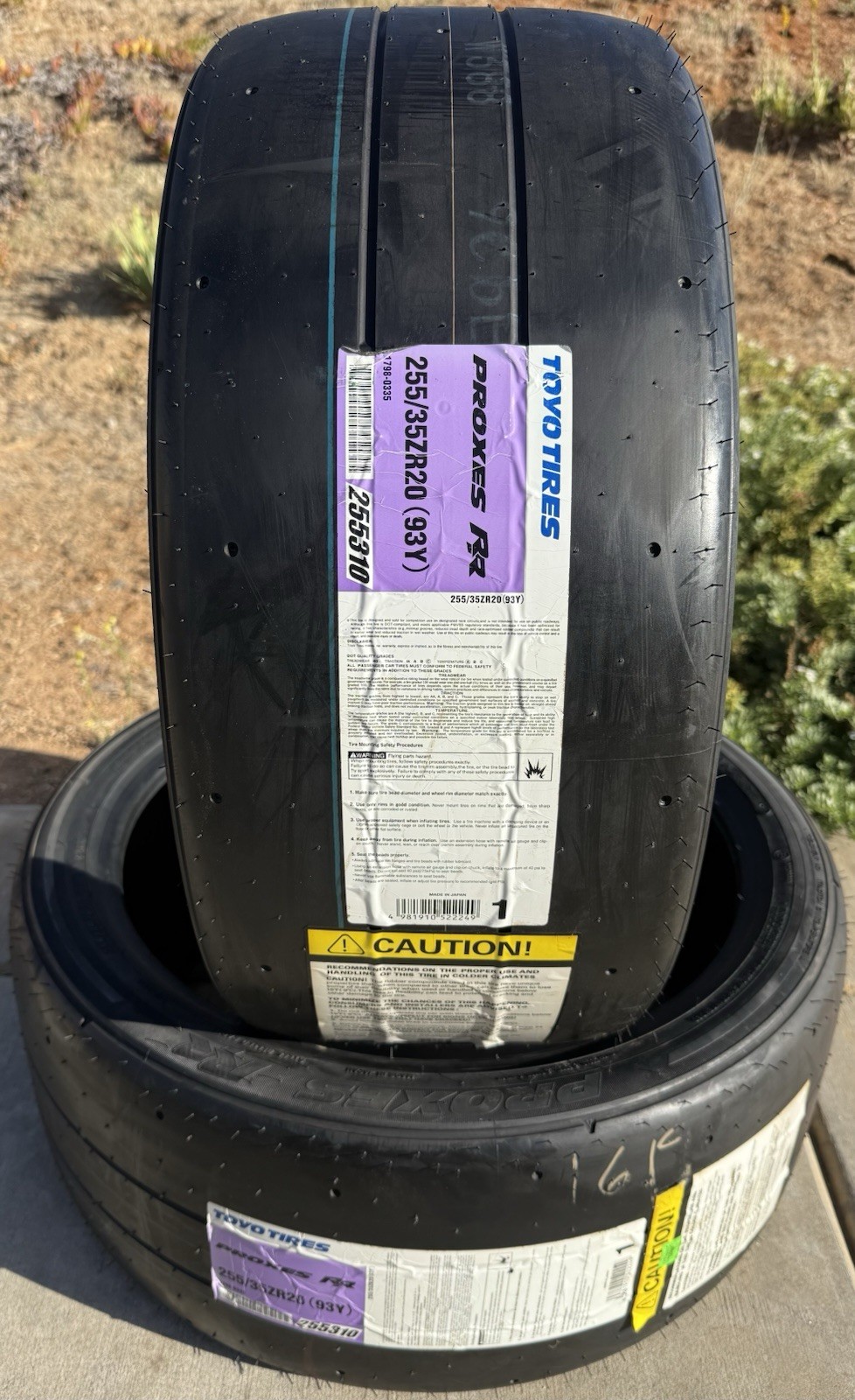 TWO BRAND NEW 255/35ZR20 (93Y) Toyo Proxes RR Track & Competition Tires 2853020