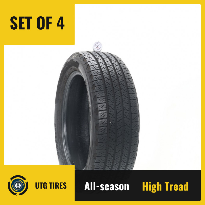 Set of (4) Used 225/55R19 Goodyear Wrangler Territory HT 103H – 9-10/32