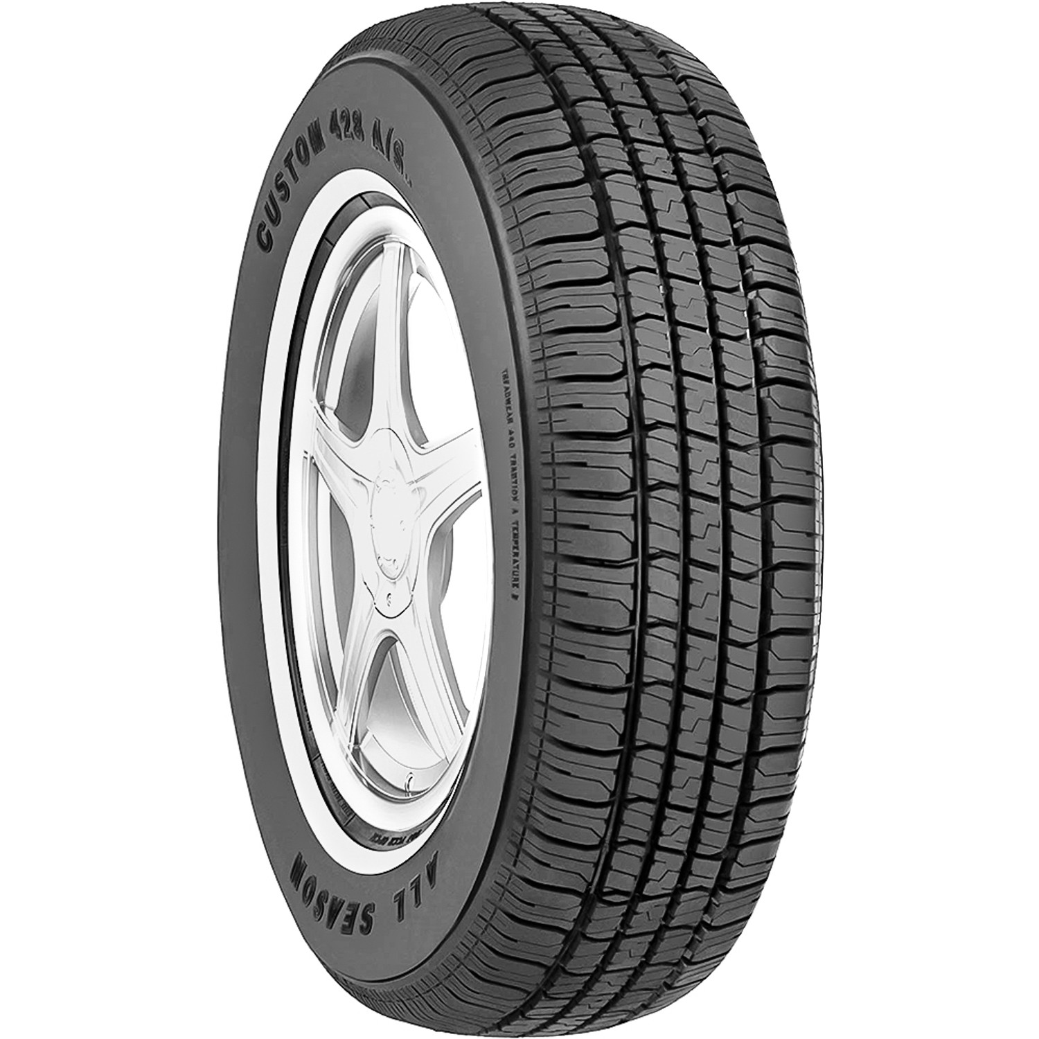 4 Multi-Mile Custom 428 A/S 195/75R14 92S All Season Tires UTQG 440AB