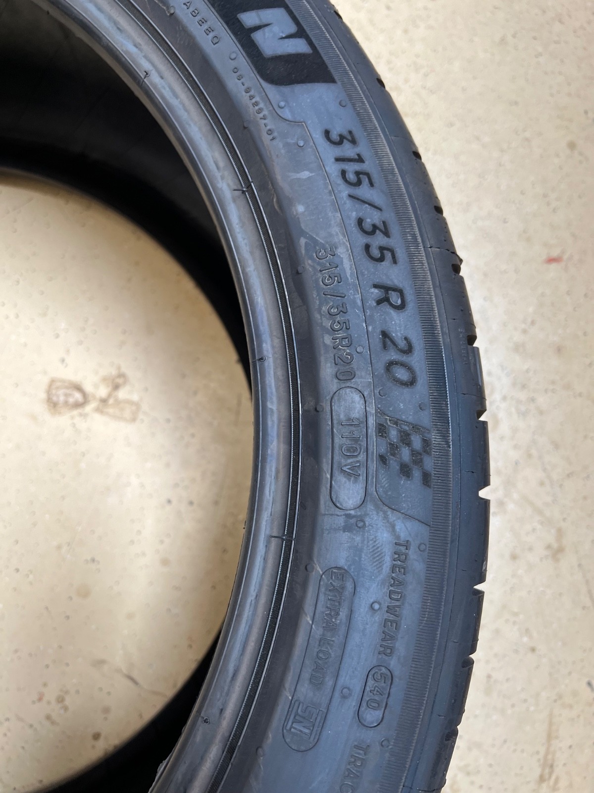 1 – NEW 315/35R20 XL (110V) Michelin Pilot Sport All Season 4 (ND0) Porsche 7068