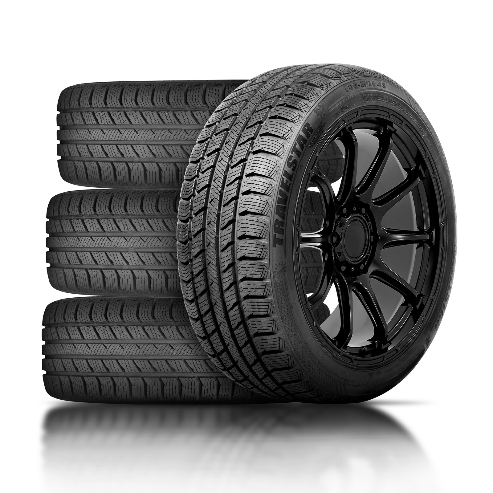 4 PACK Travelstar Eco-Mile 4S All Weather 195/65R15 91H Passenger Tire 195 65 15