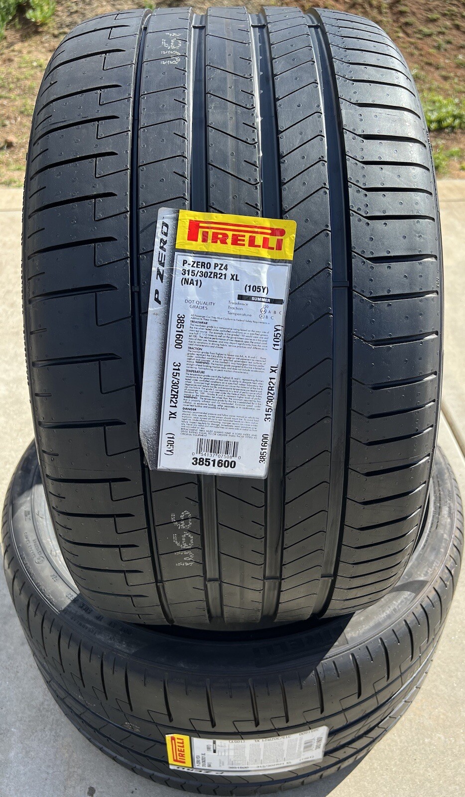 Set of TWO BRAND NEW 315/30ZR21 (105Y) Pirelli P Zero PZ4 Sport Tires 3153021