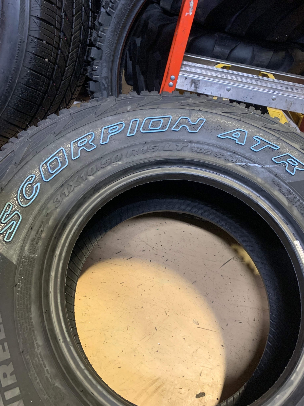 PIRELLI SCORPION ATR OWL LT 31 10.50 15 109S 6 PLY ALL TERRAIN TIRE 1582500