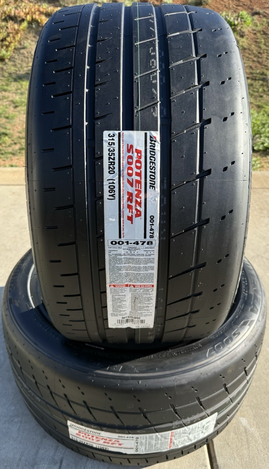 TWO BRAND NEW 315/35ZR20 Bridgestone Potenza S007 RFT Run Flat Tires 3153520