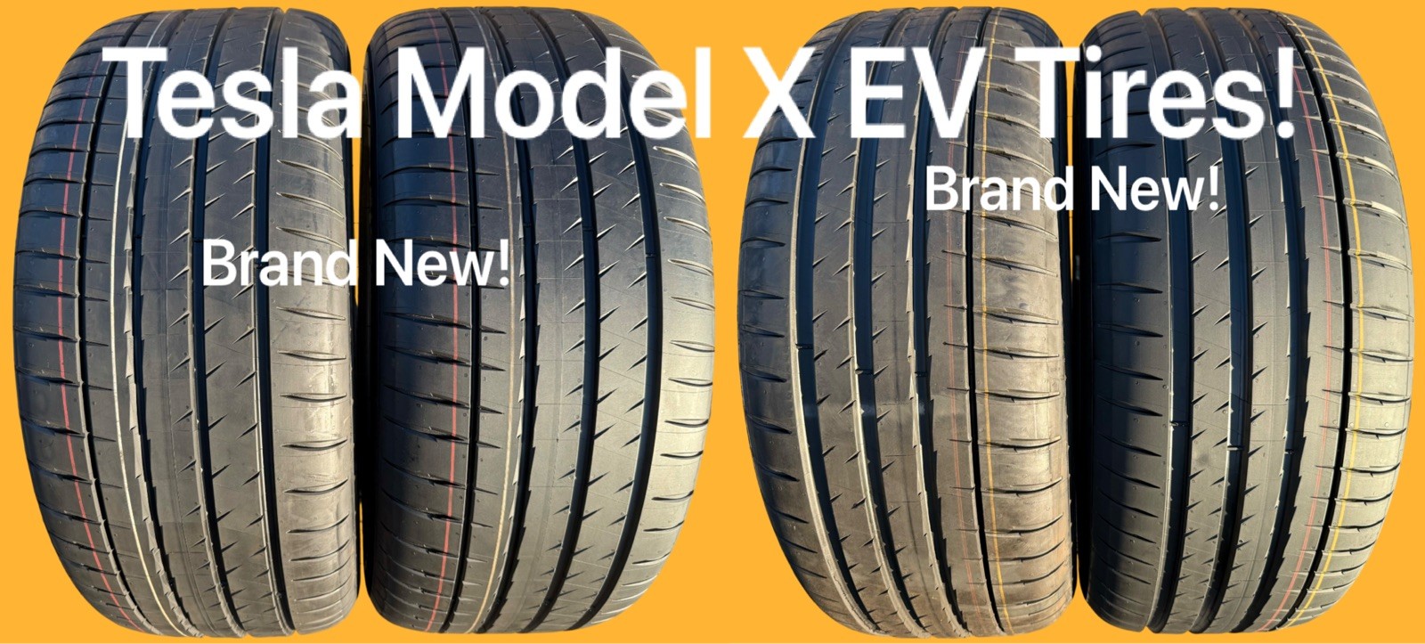 4X NEW Michelin Pilot Sport EV T0 Tesla X Foam Tires 2X 265/45R20 & 2X 275/45R20