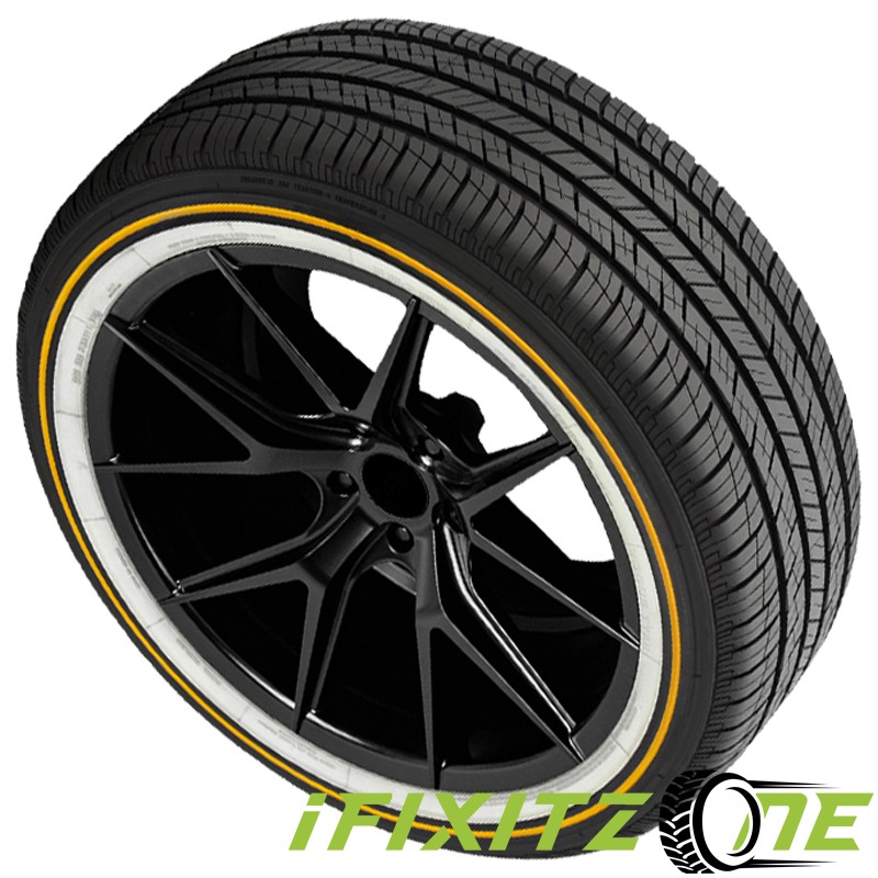 1 Vogue Custom Built SCT2 Gold Stripe+White Sidewall 235/55R20 105H 60K Warranty