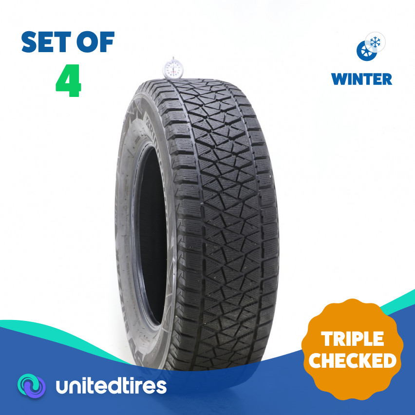 Set of (4) Used 245/70R17 Bridgestone Blizzak DM-V2 110S – 7-8/32