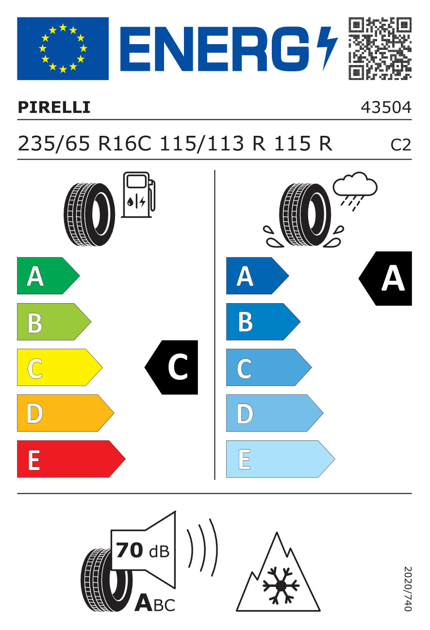 Tyres 235/65 r16 115R M+S 3PMSF PIRELLI CARRIER ALL SEASON 4 SEASON RUBBER