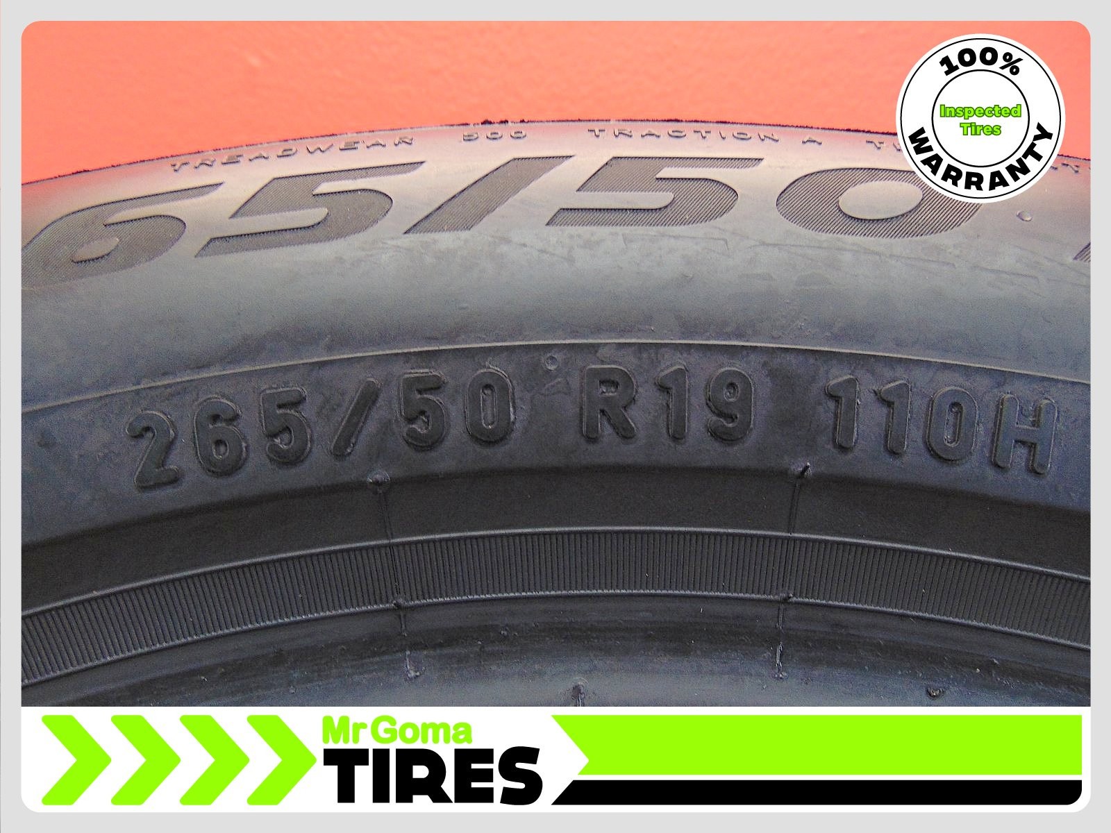 1 PIRELLI SCORPION ZERO A/S RSC RFT XL 265/50R19 USED TIRE 7.3/32 TREAD RUN FLAT