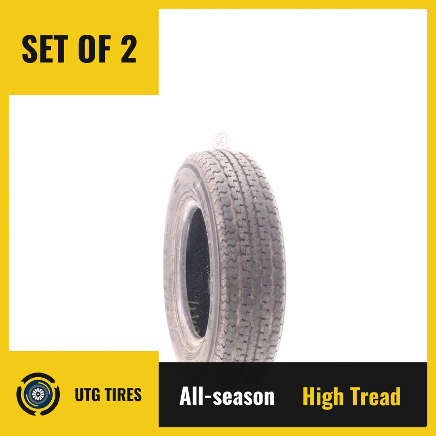 Set of (2) Used ST 175/80R13 Commodore Radial Tubeless 91L – 8/32