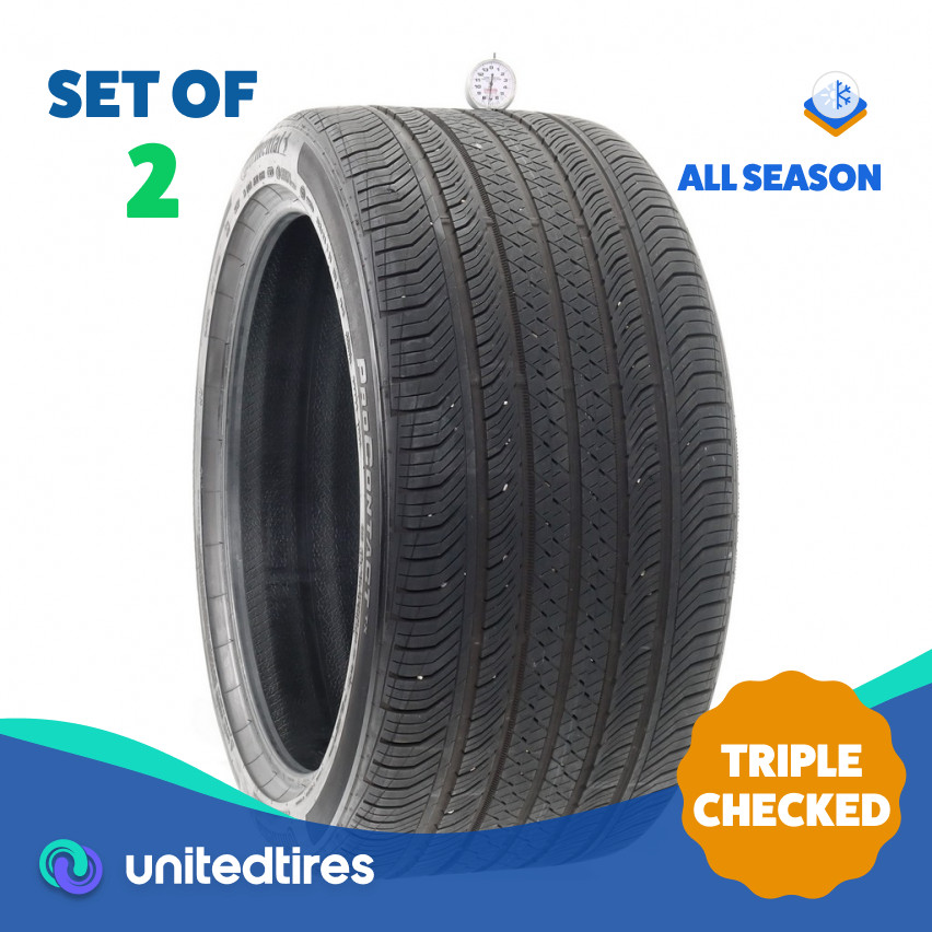 Set of (2) Used 315/35R21 Continental ProContact TX NO 111V – 7/32