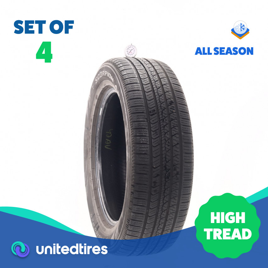 Set of (4) Used 245/60R20 Pirelli Scorpion AS Plus 3 107H – 8.5-9/32