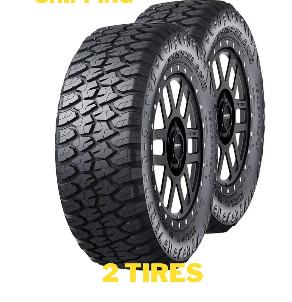 Forceland Rebel Hawk R/T LT 37X12.50R20 Load E 10 Ply RT Rugged Terrain 2 Tires