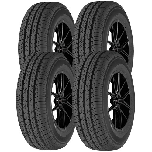 (QTY 4) 185R14C Forceum Digon Commercial 102/100S LRD Black Wall Tires