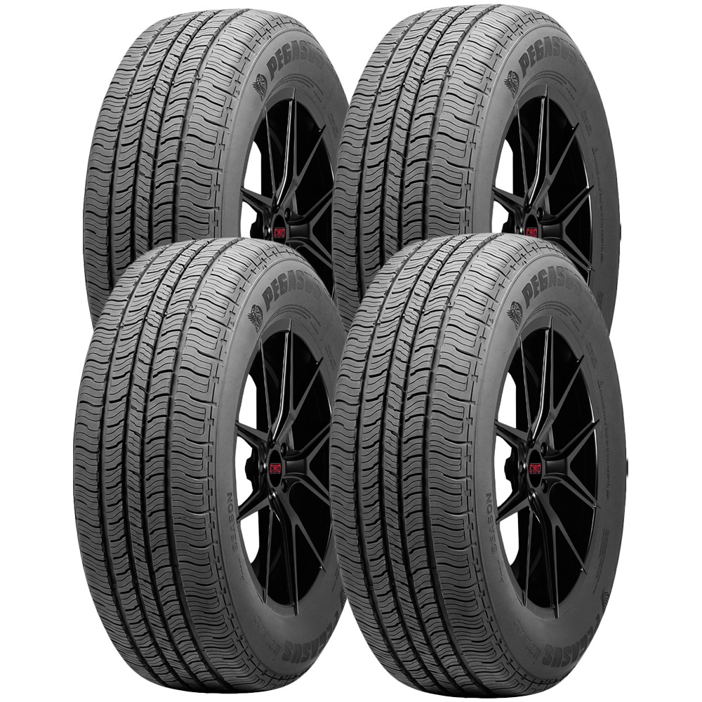 (QTY 4) 265/65R18 Pegasus HTX AS 114H SL Black Wall Tires