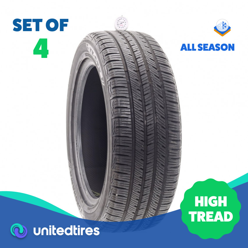 Set of (4) Used 225/55R18 Yokohama YK-CTX 98H – 9.5-11/32 (1AD0R)