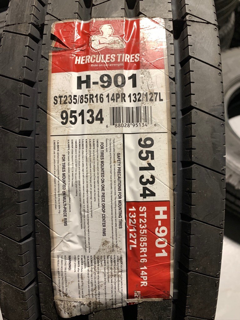 1 New ST 235 85 16 LRG 14 Ply Hercules H-901 All Steel Radial Trailer Tire